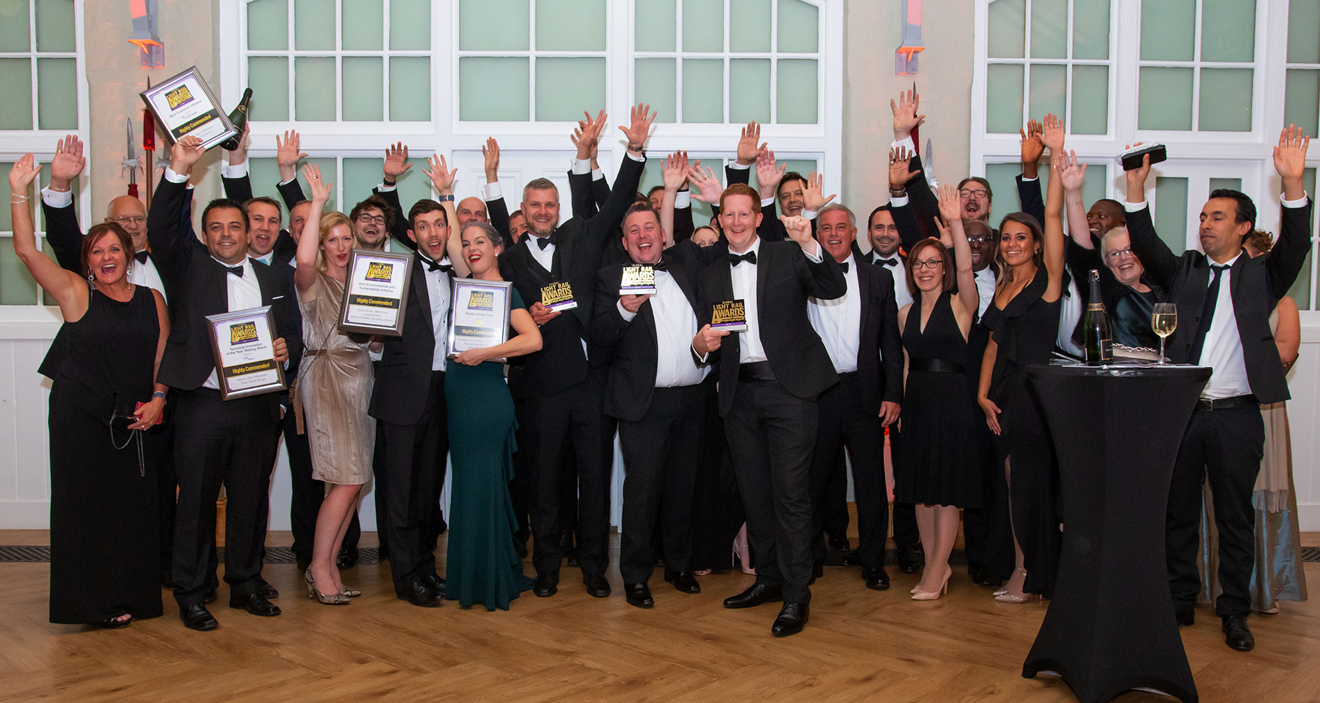 Keolis staff at London Global Light Rail Awards