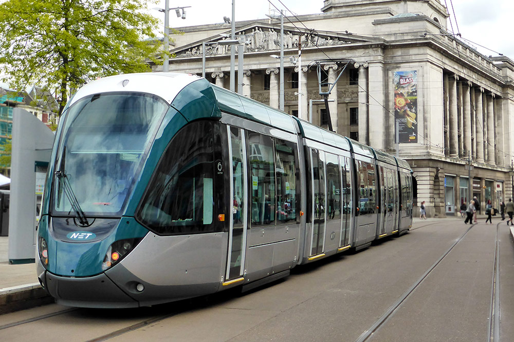 NET tram on tracks