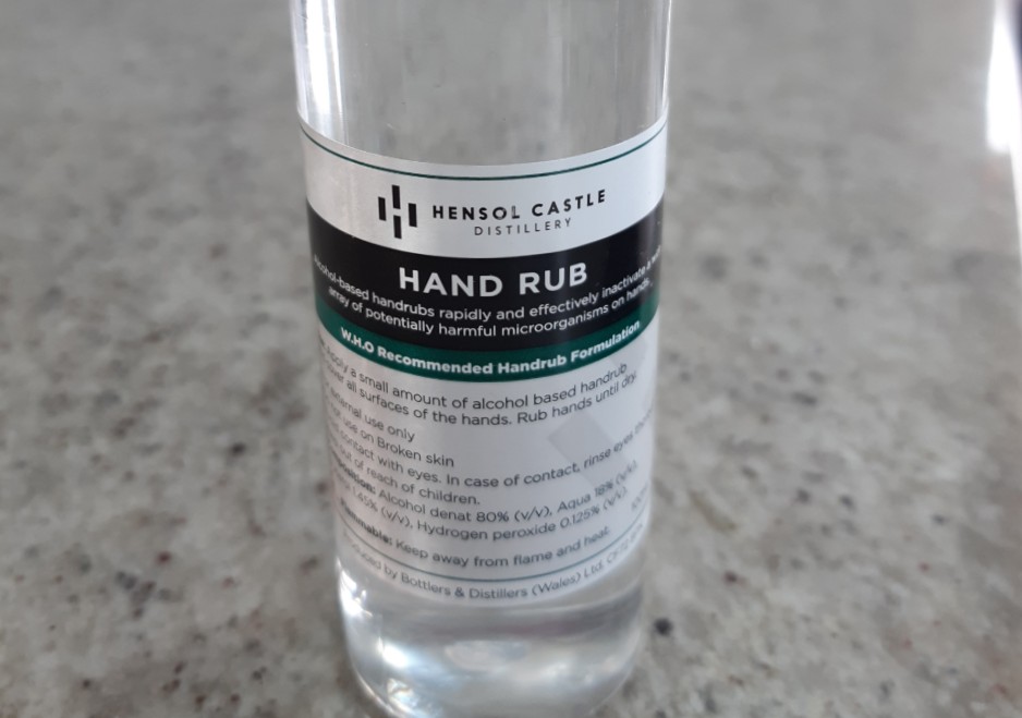 Hand sanitiser for rail staff