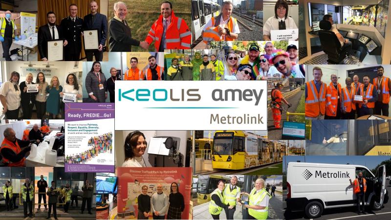 KeolisAmey Metrolink employee collage